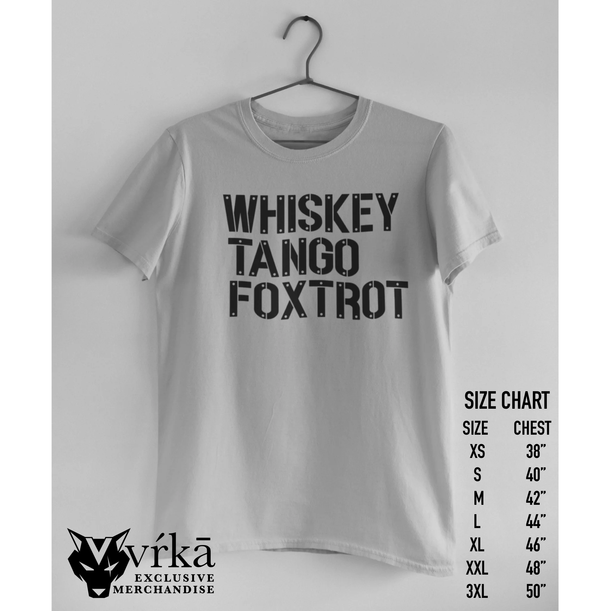 Featured image for “Grey Whiskey Tango Foxtrot T-Shirt”