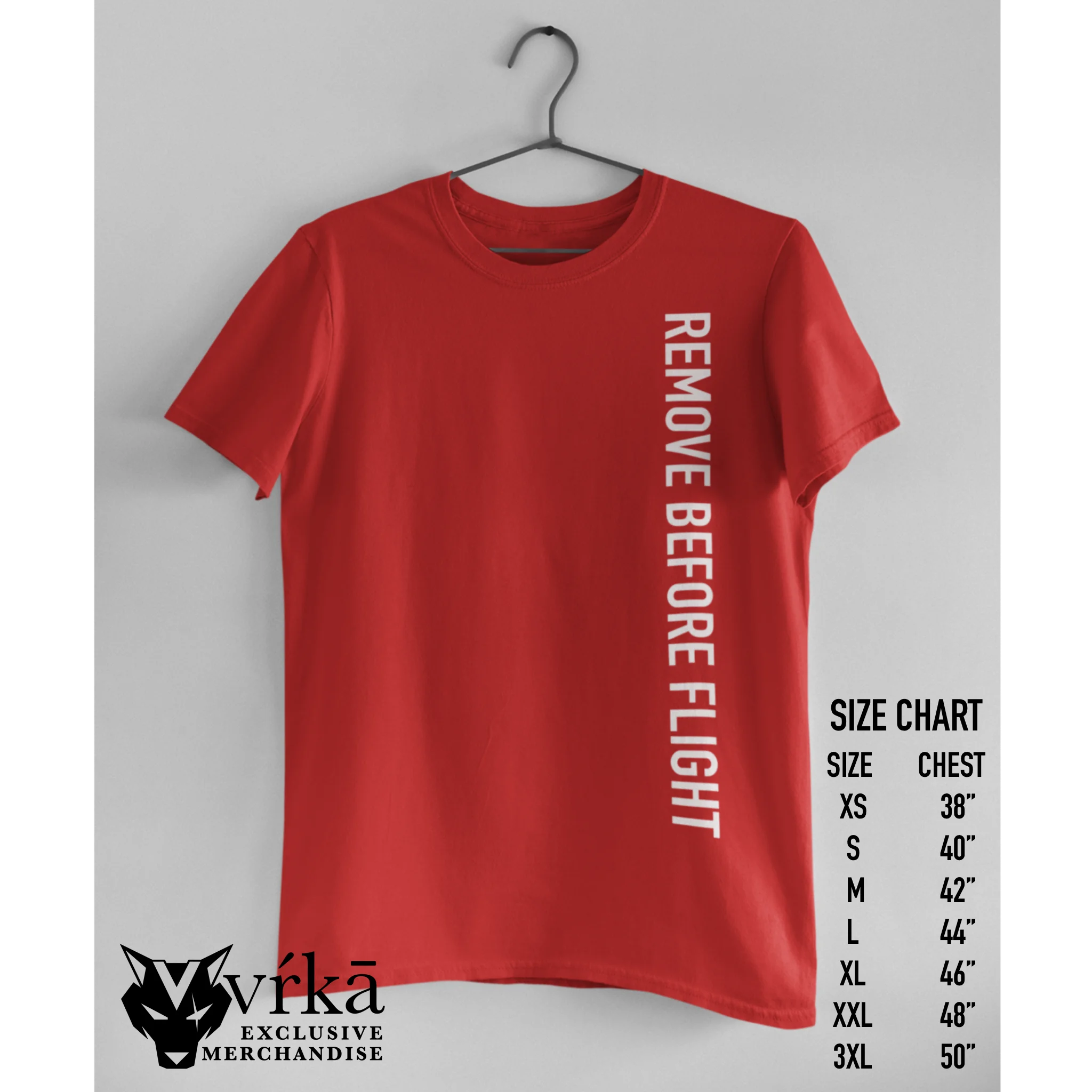 Featured image for “Red Remove Before Flight T-Shirt”